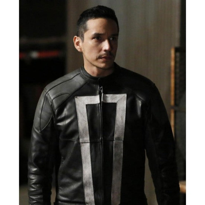 Agents Of SHIELD Ghost Rider Black Leather Jacket