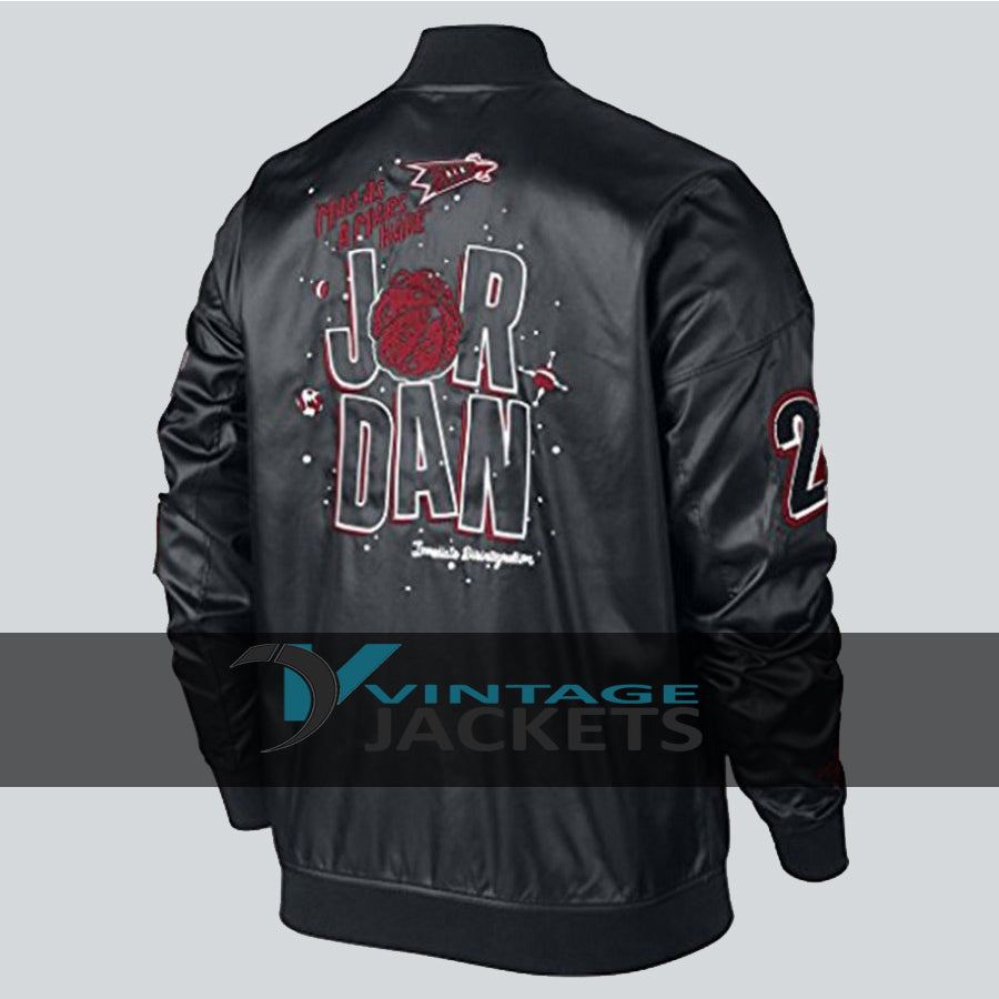 Air Jordan Marvin The Martian Mens Leather Jacket