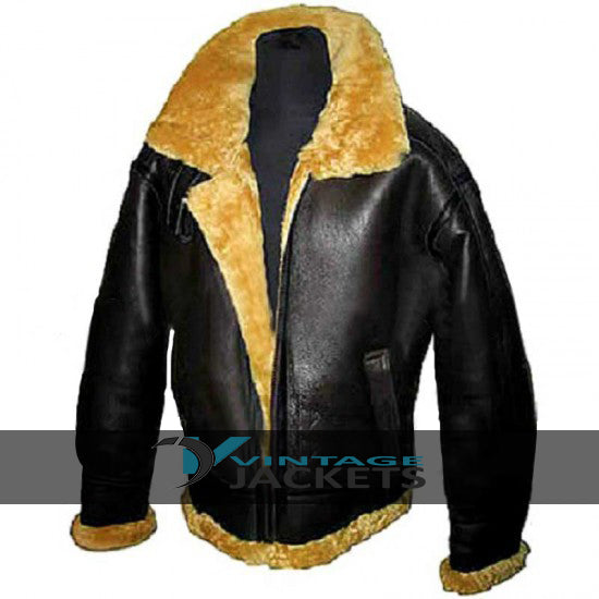 Aviator Flight Pilot World War 2 Men Leather Jacket