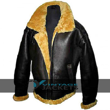 Aviator Flight Pilot World War 2 Men Leather Jacket