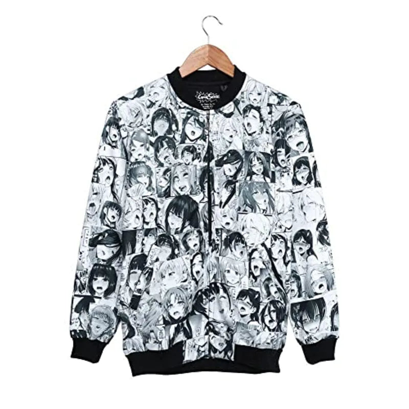 Ahegao Anime Bomber Unisex Jacket