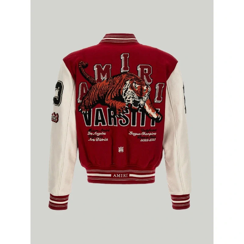 AMIRI Red Letterman Varsity Jacket
