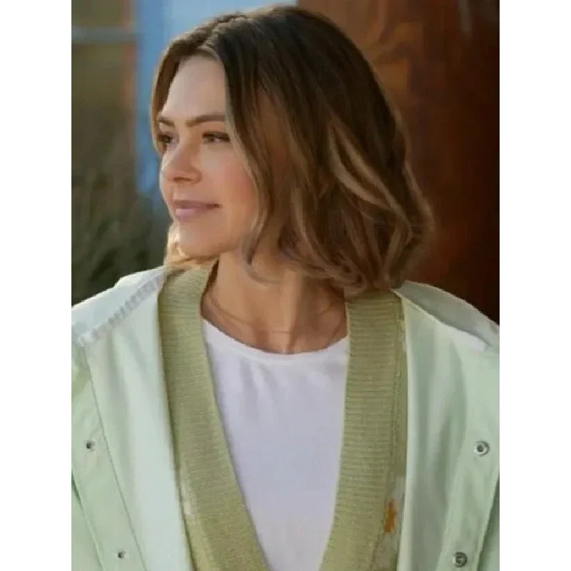 An Easter Bloom 2024 Aimee Teegarden Mint Green Jacket