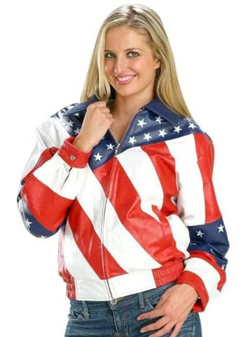 American Flag Leather Jacket