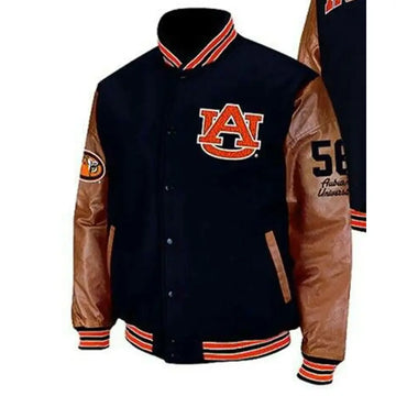 Auburn Varsity Black and brown Jacket