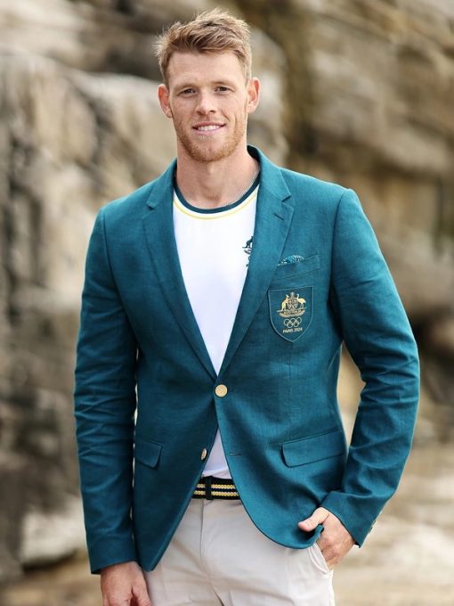 Green Australian Olympic Uniform Blazer