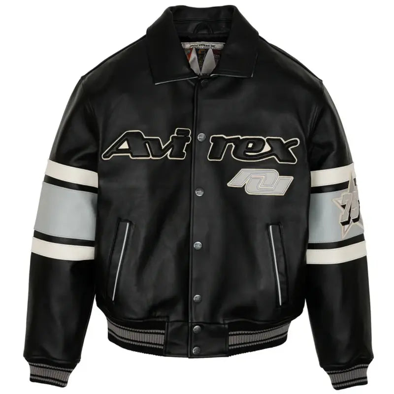 Avirex Black Leather Jacket