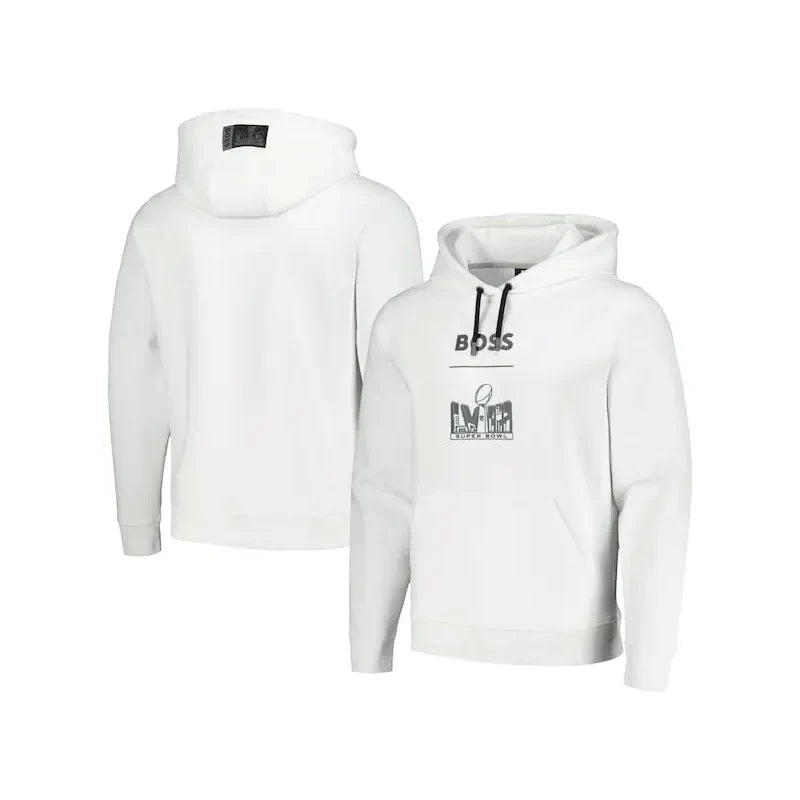 BOSS X NFL Super Bowl LVIII White Hoodie