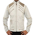 Michael Jackson Beat-IT White Leather Jacket