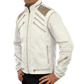 Michael Jackson Beat-IT White Leather Jacket