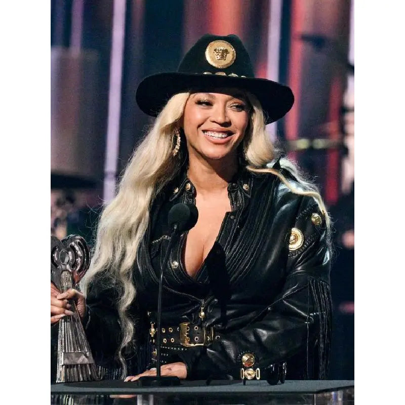 Beyoncé iHeartRadio Music Awards Leather Jumpsuit