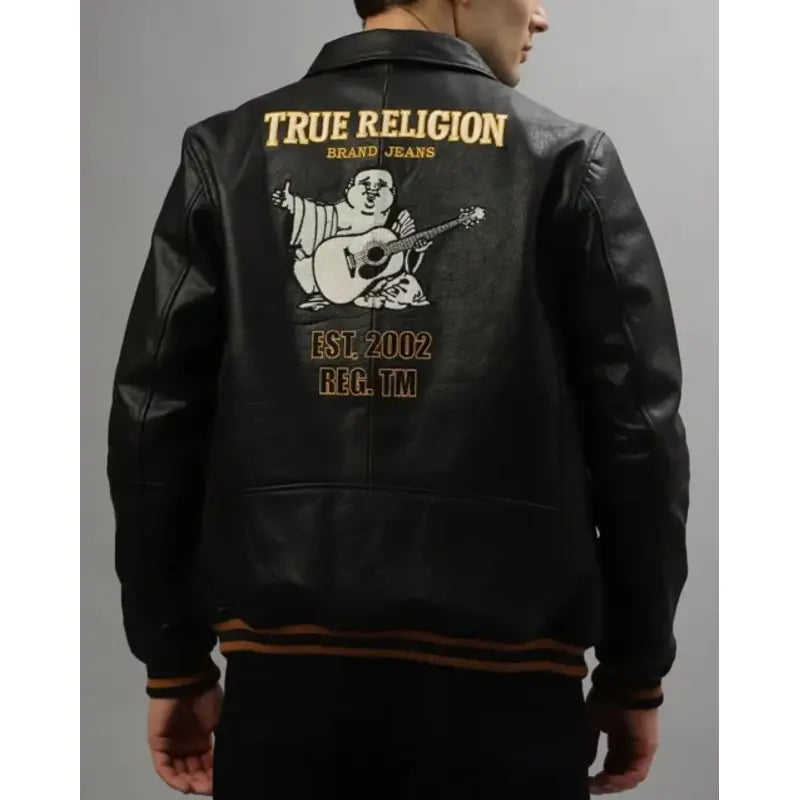 True Religion Black Leather Jacket