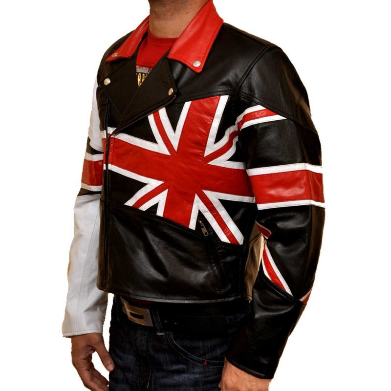 British Flag Stylish Leather Jacket