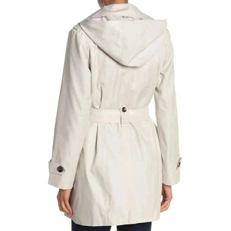The Baxters 2024 Emily Peterson White Trench CoatThe Baxters 2024 Emily Peterson White Trench Coat