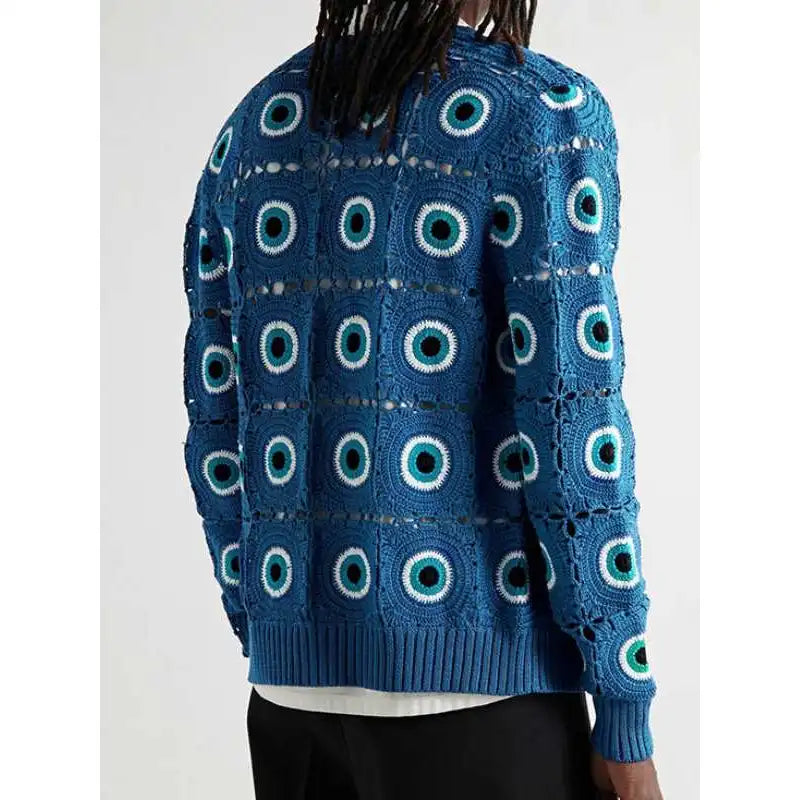 Sherri Bryan Terrell Clark Blue Cardigan