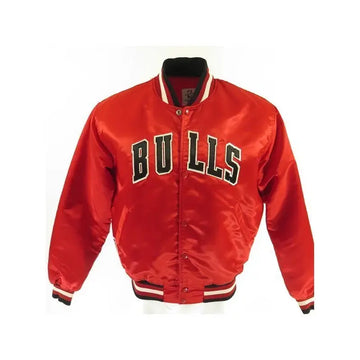 Red Chicago Bulls Starter Jacket