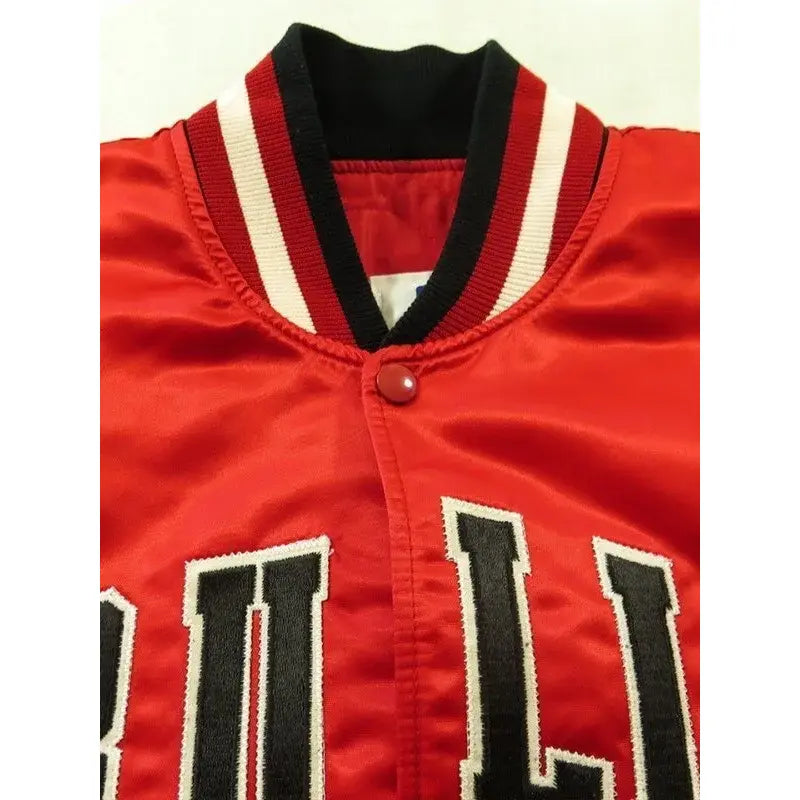 Red Chicago Bulls Starter Jacket