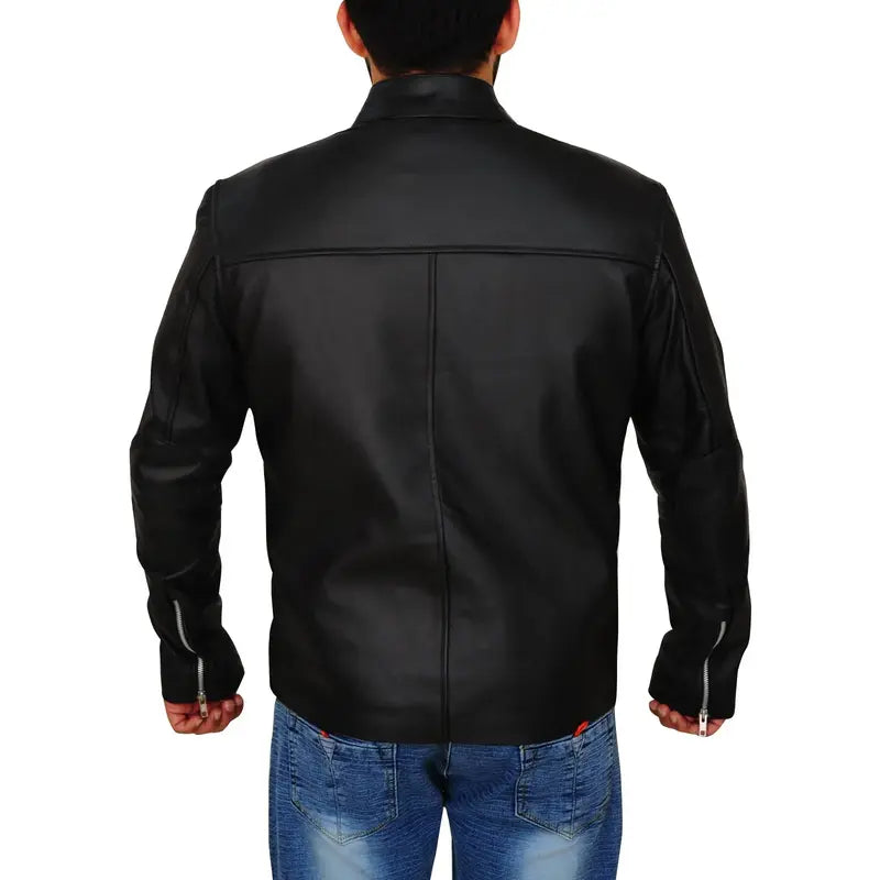 Damon Salvatore Vampire Diaries Leather Jacket