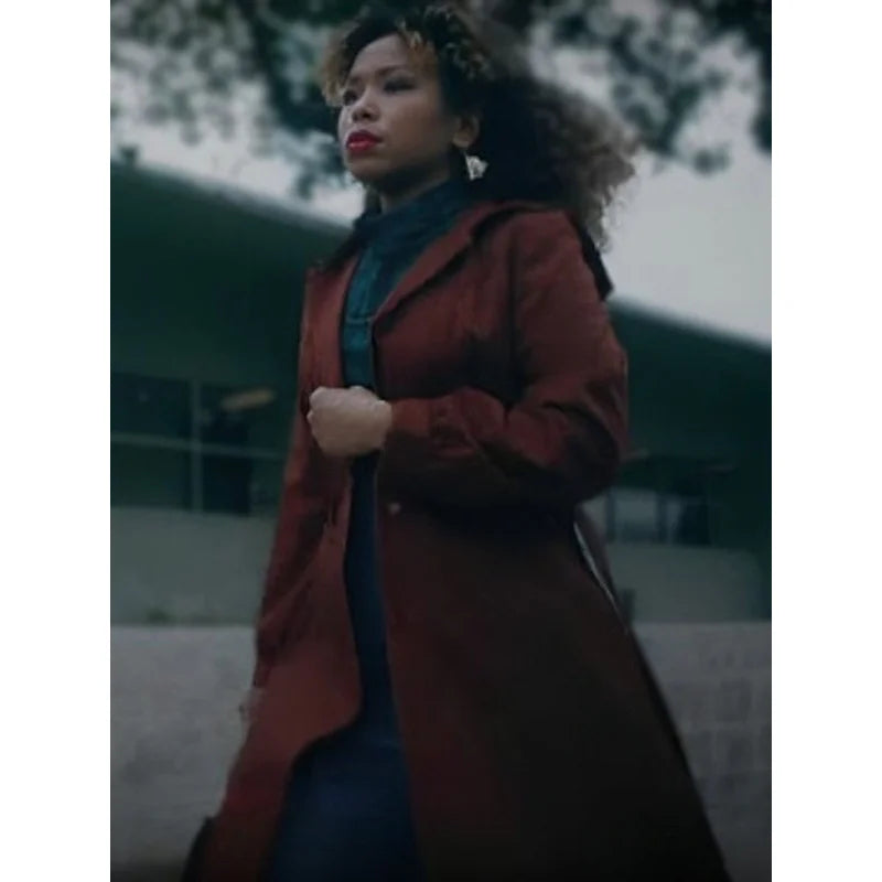  Dead Mail Micki Jackson Trench Maroon Coat