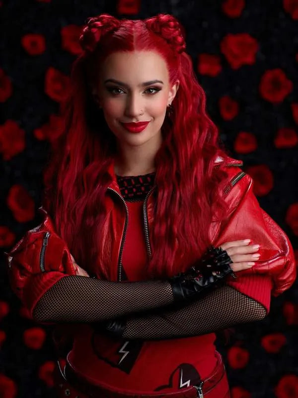 Descendants-The-Rise-Of-Red-2024-Kylie-Cantrall-Red-Leather-Jacket