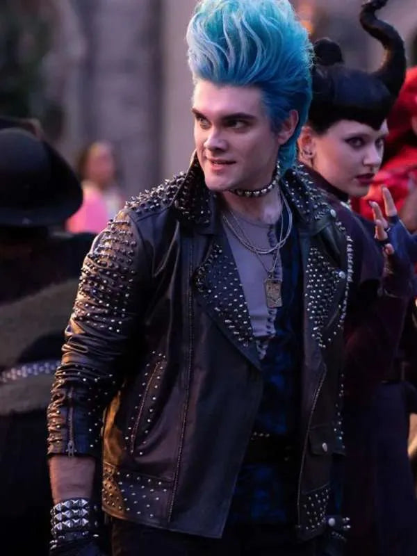 Descendants-The-Rise-of-Red-2024-Anthony-Pyatt-Jr.-Studded-Black-Biker-Leather-Jacket