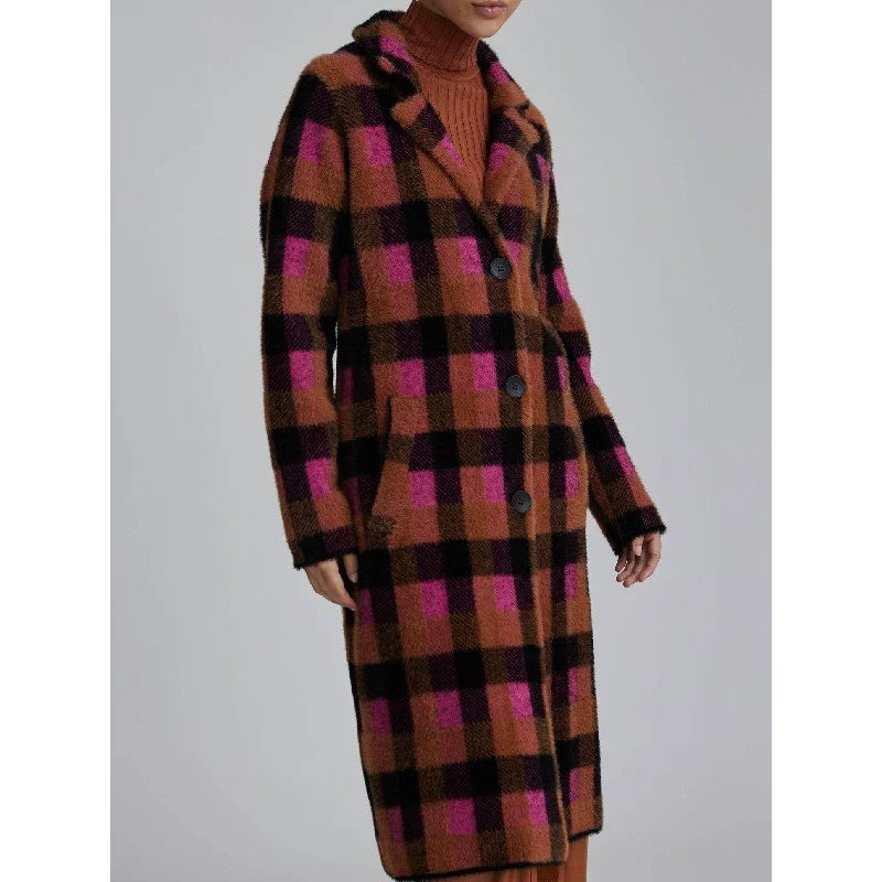 Carrie Preston Elsbeth 2024 Checked Trench Coat