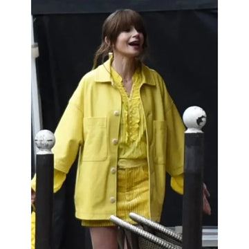 Emily In Paris S04 Lily Collins Yellow Jacket