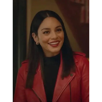 Vanessa Hudgens French Girl 2024 Red Bikers Jacket