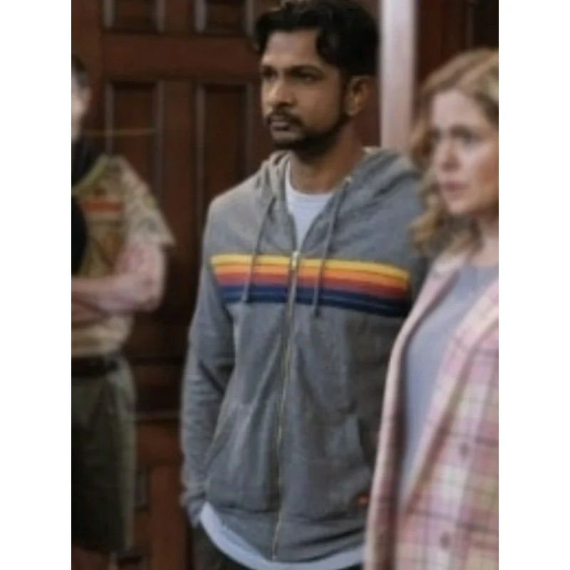 Ghosts S03 Utkarsh Ambudkar 5 Stripe Hoodie