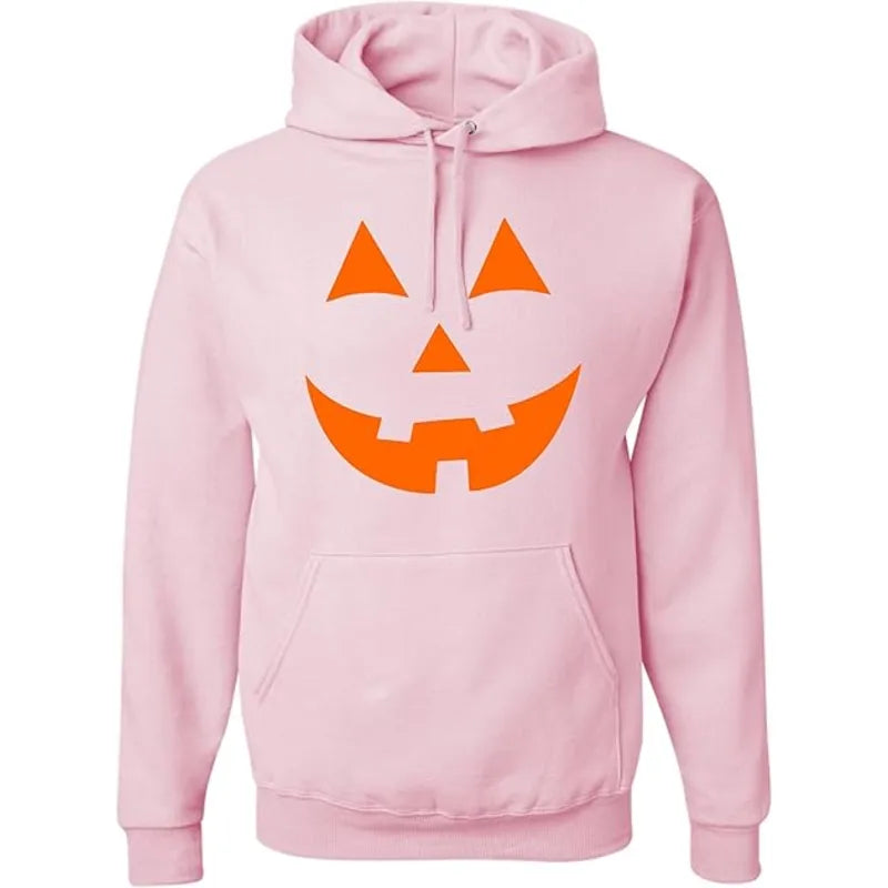 Go All Out Jack O Lantern Pumpkin Face Halloween Hoodie