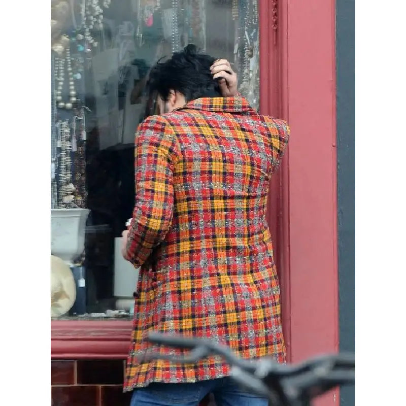 Noel Fielding Red & Orange Coat