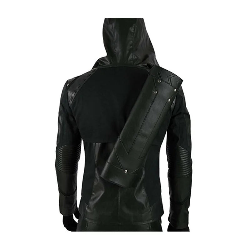 Green Arrow Stephen Amell S08 Hooded Jacket