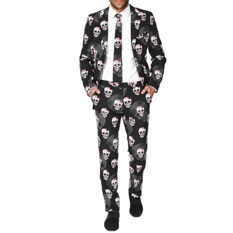 Skulleton Halloween 2024 Printed Tuxedo