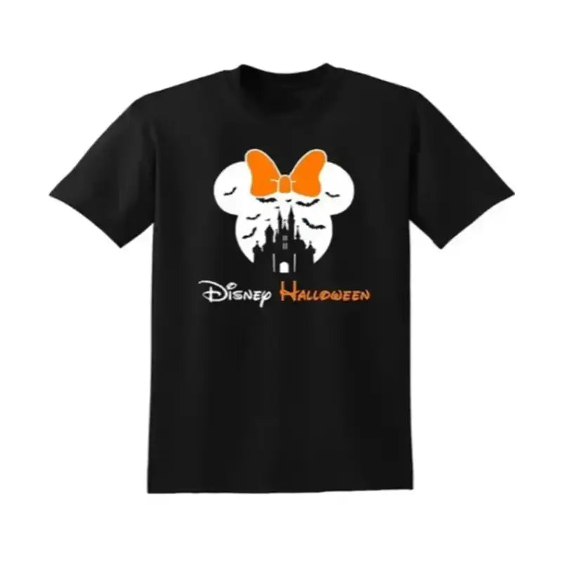 Unisex Disney Logo Halloween 2023 Mickey Mouse Black T-Shirt