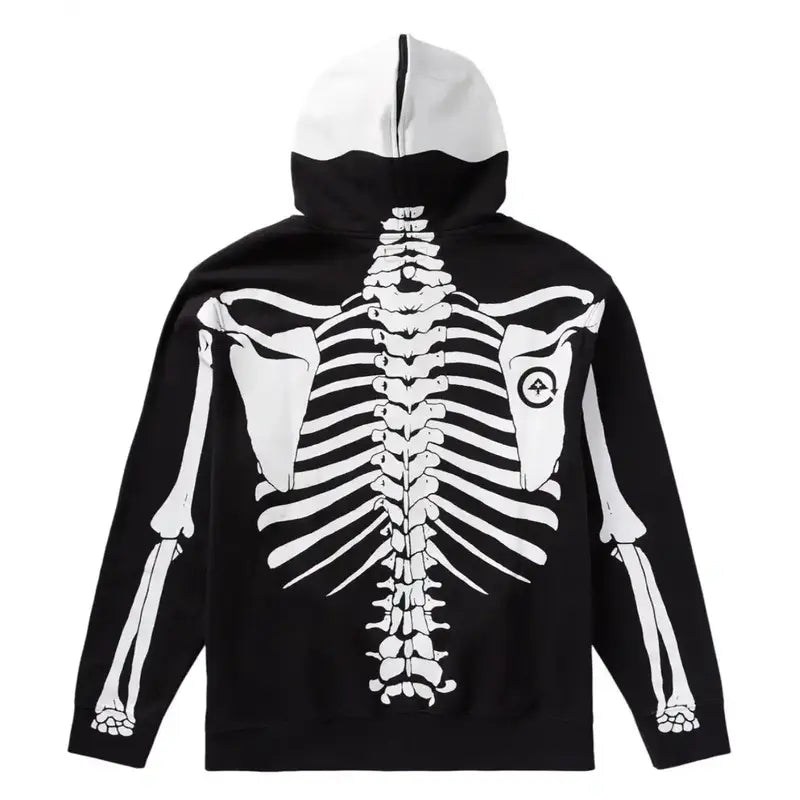 Halloween Skeleton Lrg Dead Serious Zip Up Hoodie