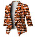 Men’s and Women’s Halloween Pumpkin Printed Blazers