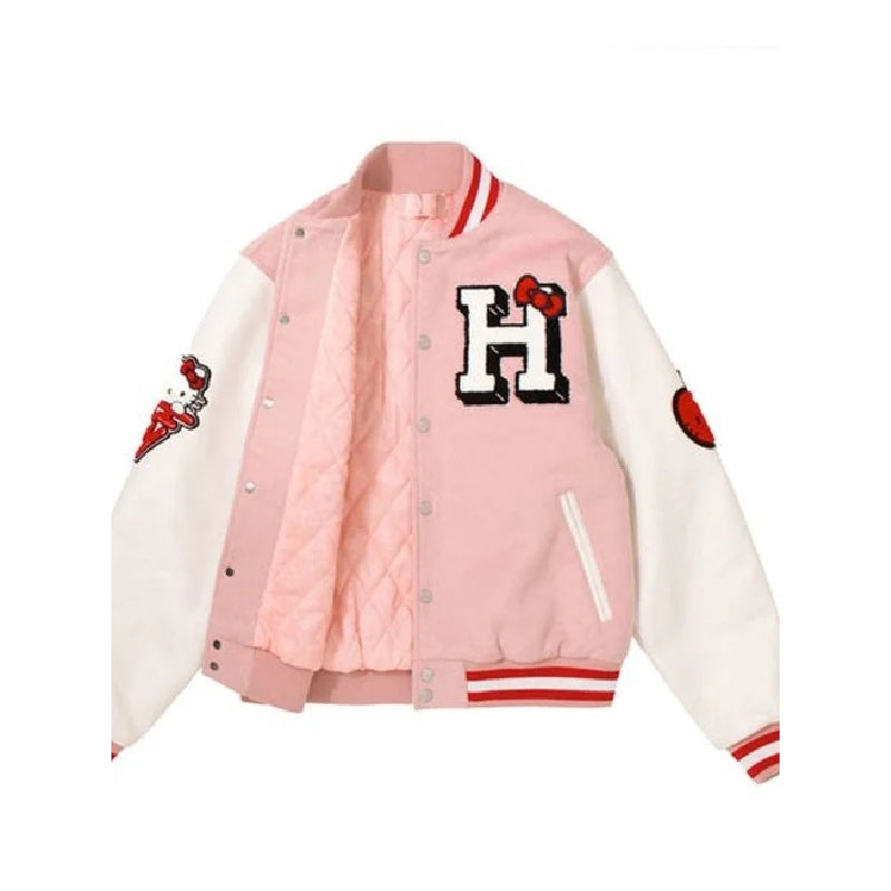 Apples H Hello Kitty Letterman Jacket