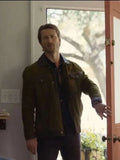 Hit-Man-Glen-Powell-Green-Suede-Leather-Jacket