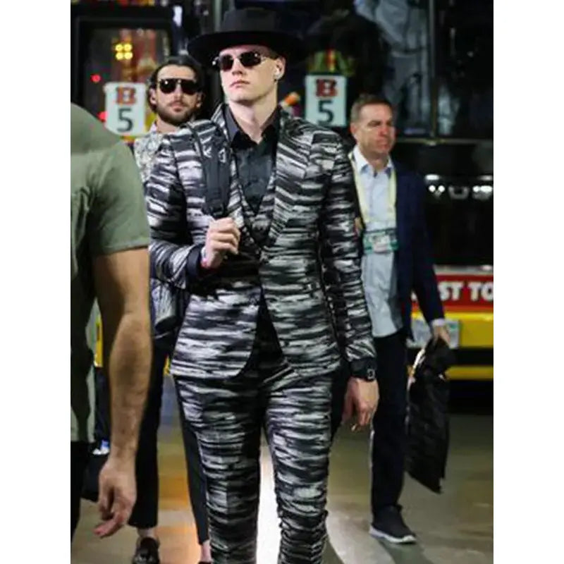 Gray Joe Burrow Super Bowl Suit