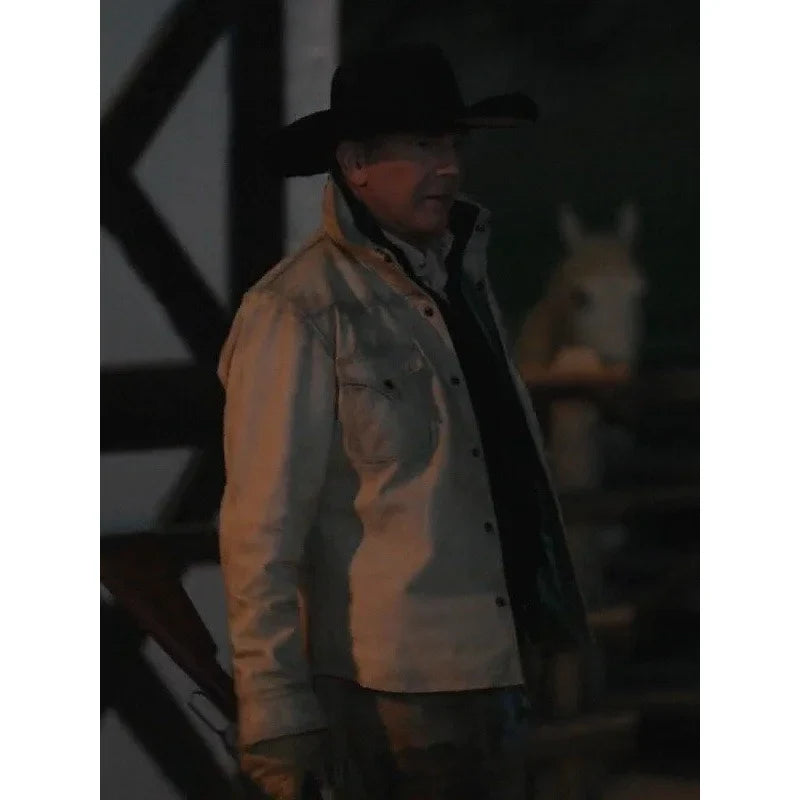 White John Dutton Yellowstone S05 Jacket