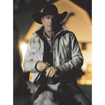 White John Dutton Yellowstone S05 Jacket