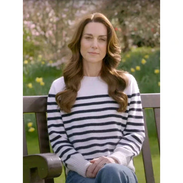 Kate Middleton Striped Black & White Sweater