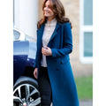 Kate Middleton Teal Blue Trench Coat