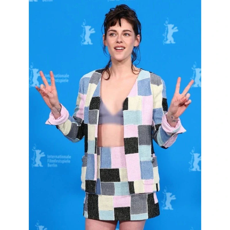 74 Berlin Film Festival Kristen Stewart  Tweed Coat