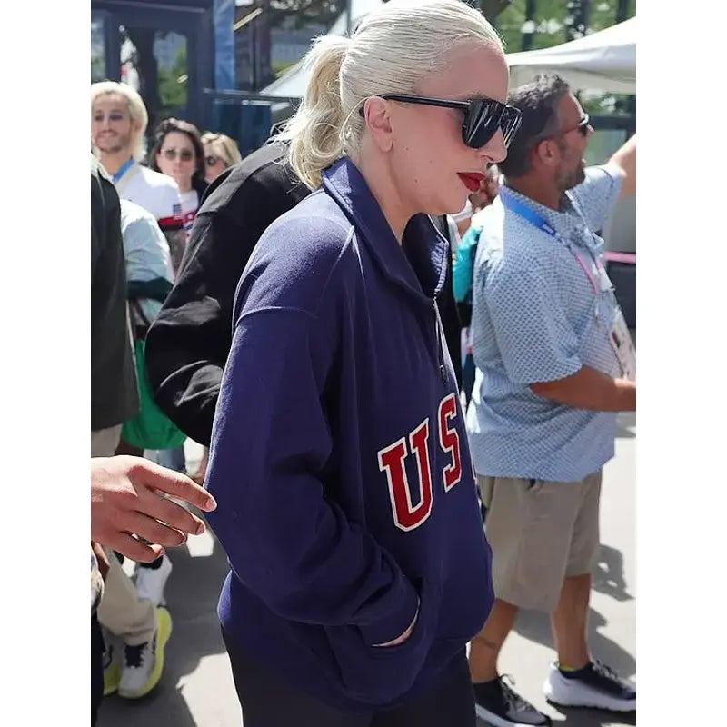 Lady-Gaga-USA-2024-Olympics-Half-Zip-Jacket