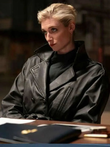 MaXXXine-2024-Elizabeth-Debicki-Leather-Trench-Coat