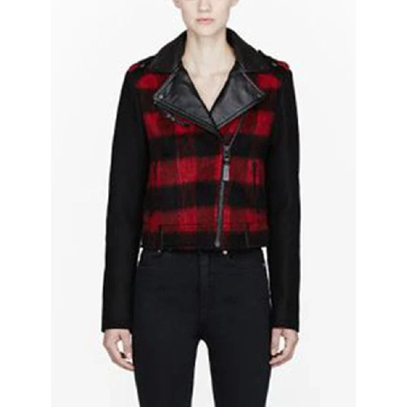 Vanessa Morgan Wild Cards 2024 Plaid Jacket