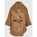 Meghan Markle Sentaler Camel Brown Cape Coat