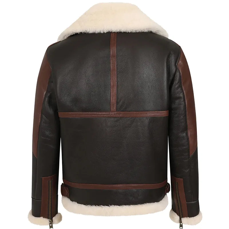 B3 Shearling Leather Mens Jacket