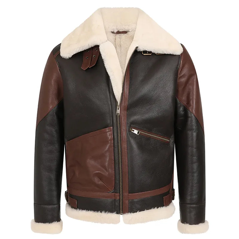 B3 Shearling Leather Mens Jacket